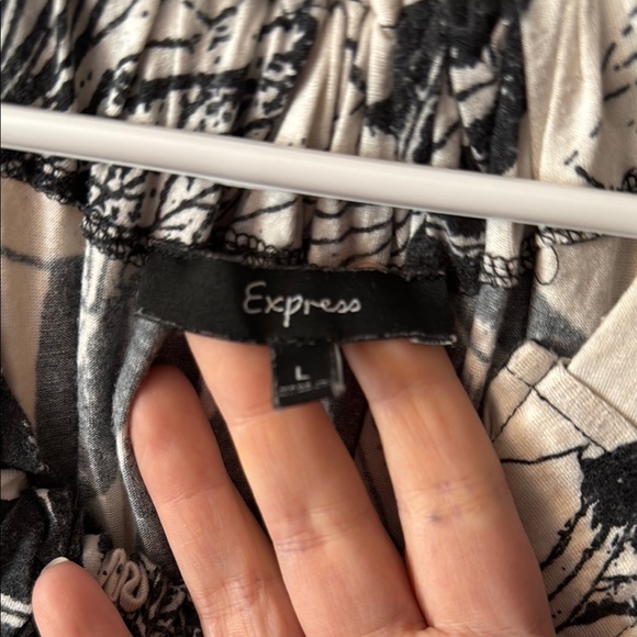 Express Black and White Mini Sundress - Picture 2 of 6